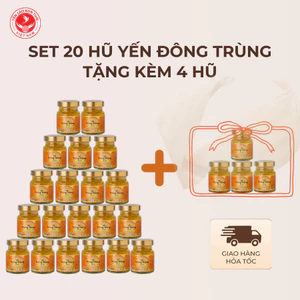 Set Yến Chưng Đông Trùng Hạ Thảo 25% Yến - Tặng Kèm 4 Hũ