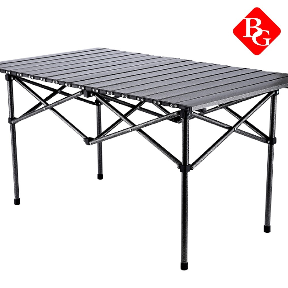 Ảnh BG - Bàn cắm trại gấp NHỎ GỌN  có thể gập lại, TSD120CM ĐEN cao 50cm, phù hợp cho DU LỊCH 2