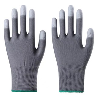 [GIÁ SỈ] COMBO 30, 20,10 ĐÔI Găng Tay Lao Động Xám Phủ PU Đầu Ngón Tay Chống Tĩnh Điện - Bao Tay Bảo Hộ Chống Cắt OKAMAS