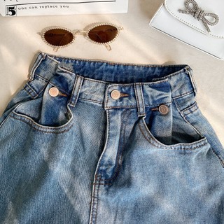 Quần Jeans dáng badgy, cạp may bo, có 2 cúc trước cạp Twenty.5- 6450