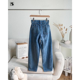 Quần Jeans dáng badgy, cạp may bo, có 2 cúc trước cạp Twenty.5- 6450