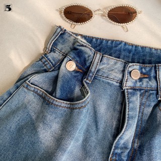 Quần Jeans dáng badgy, cạp may bo, có 2 cúc trước cạp Twenty.5- 6450