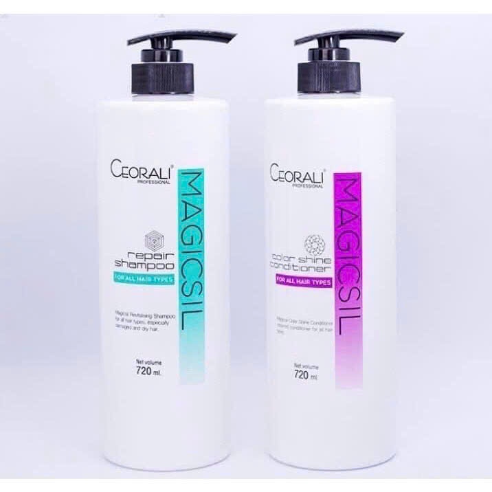Bộ dầu gội và xả phục hồi Ceorali Magicsil 720ml