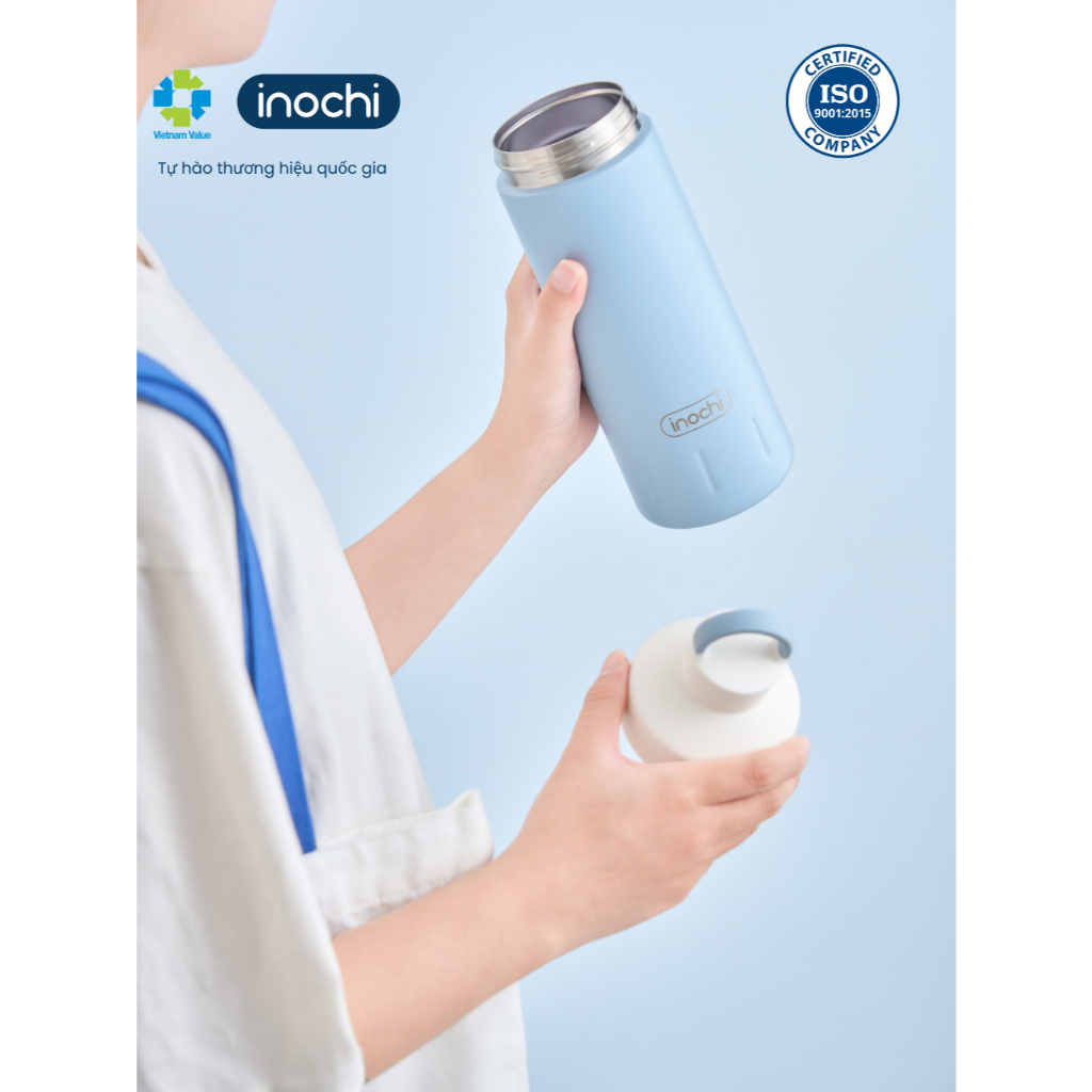 Bình Giữ Nhiệt cao cấp FUJI JOY 590ml INOCHI chất liệu inox 304 giữ nhiệt tới 6H, mang đi học đi làm