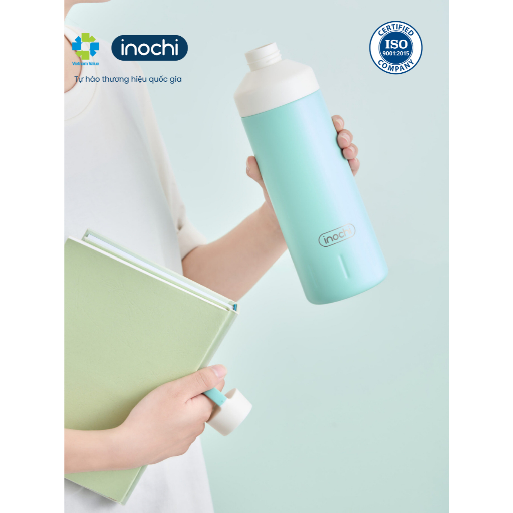 Bình Giữ Nhiệt cao cấp FUJI JOY 590ml INOCHI chất liệu inox 304 giữ nhiệt tới 6H, mang đi học đi làm
