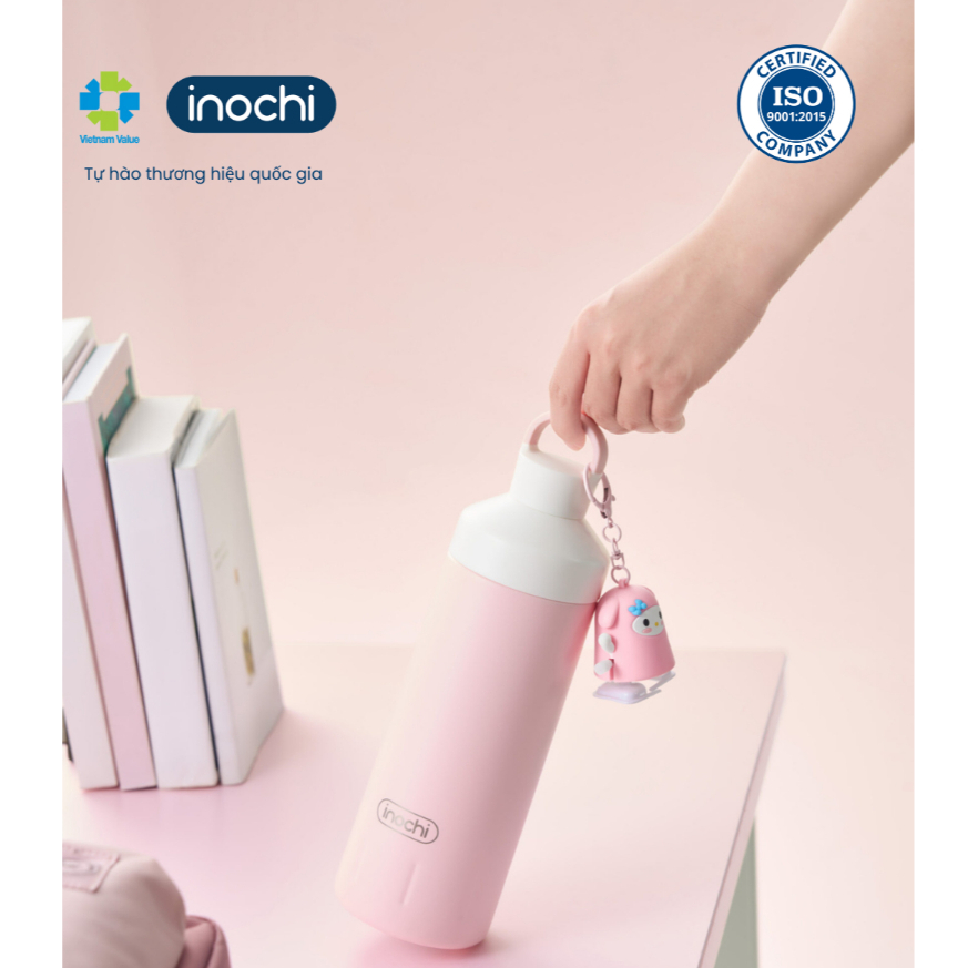 Bình Giữ Nhiệt cao cấp FUJI JOY 590ml INOCHI chất liệu inox 304 giữ nhiệt tới 6H, mang đi học đi làm