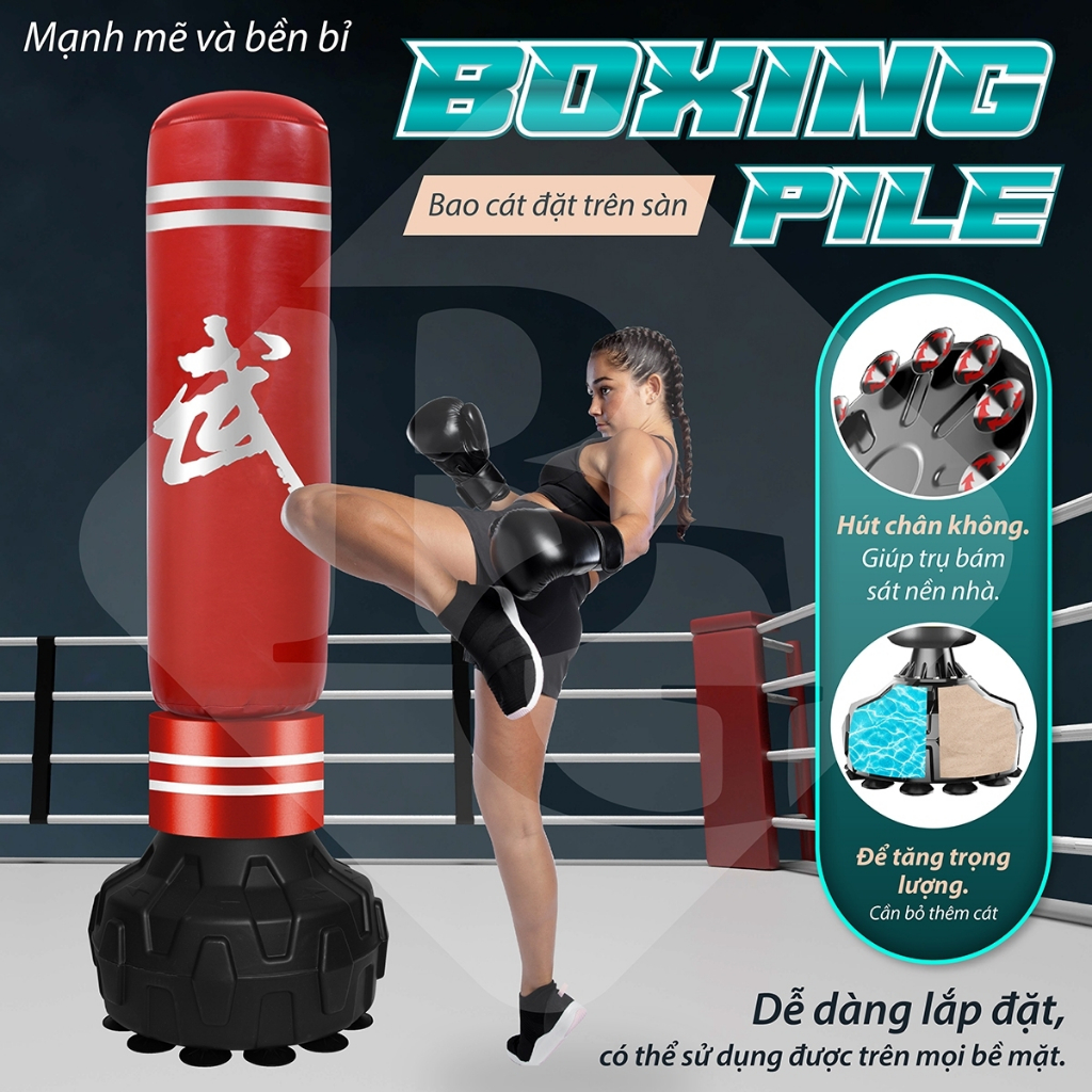 Ảnh BG -Trụ đấm bốc BOXING PILE - Bao cát đấm bốc dành cho người lớn trẻ em - Trụ đấm tập võ tại nhà 1