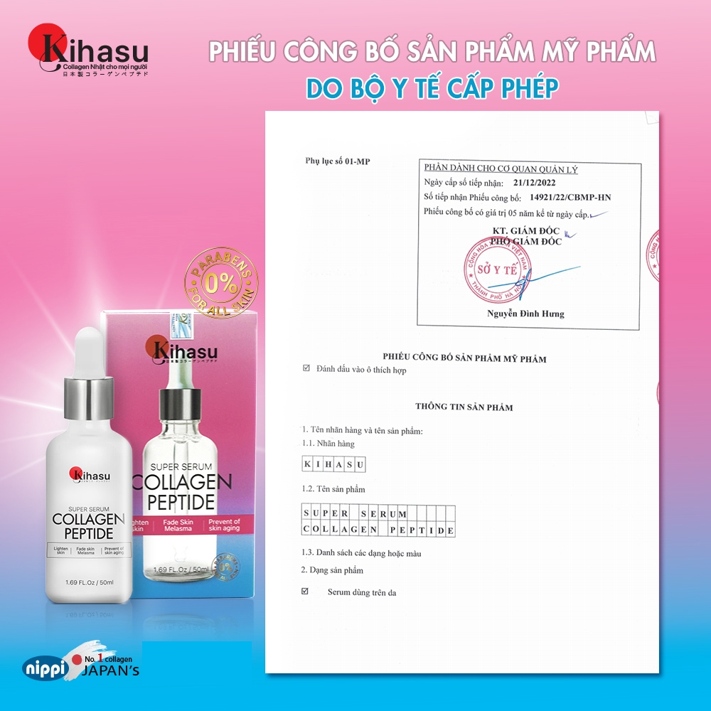 Ảnh Serum Sáng da với serum collagen tươi KIHASU cao cấp từ Nhật Bản: chuyên sâu về da, chống lão hoá da, tăng đàn hồi da 4