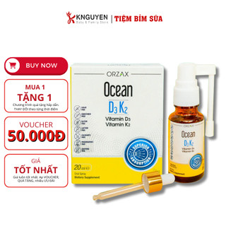 Ocean D3K2 Hỗ Trợ Bổ Sung Vitamin D3, K2 Cho Trẻ chai 20ml