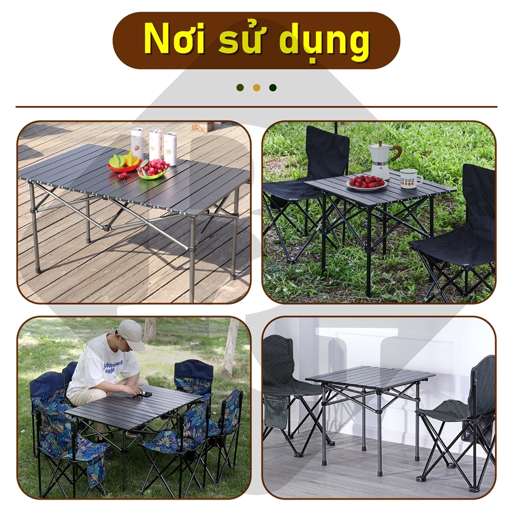 Ảnh Bàn cắm trại gấp gọn, TSD, dễ mang theo có thể gập lại, có nhiều kích thước 53 95 120cm new 3
