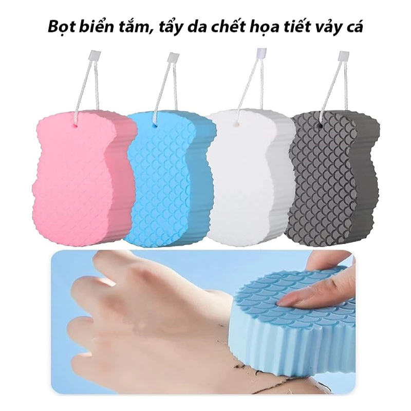 Miếng Bọt Biển Tắm Tẩy Tế Bào Chết - Kỳ ghét Làm Sạch Cơ Thể