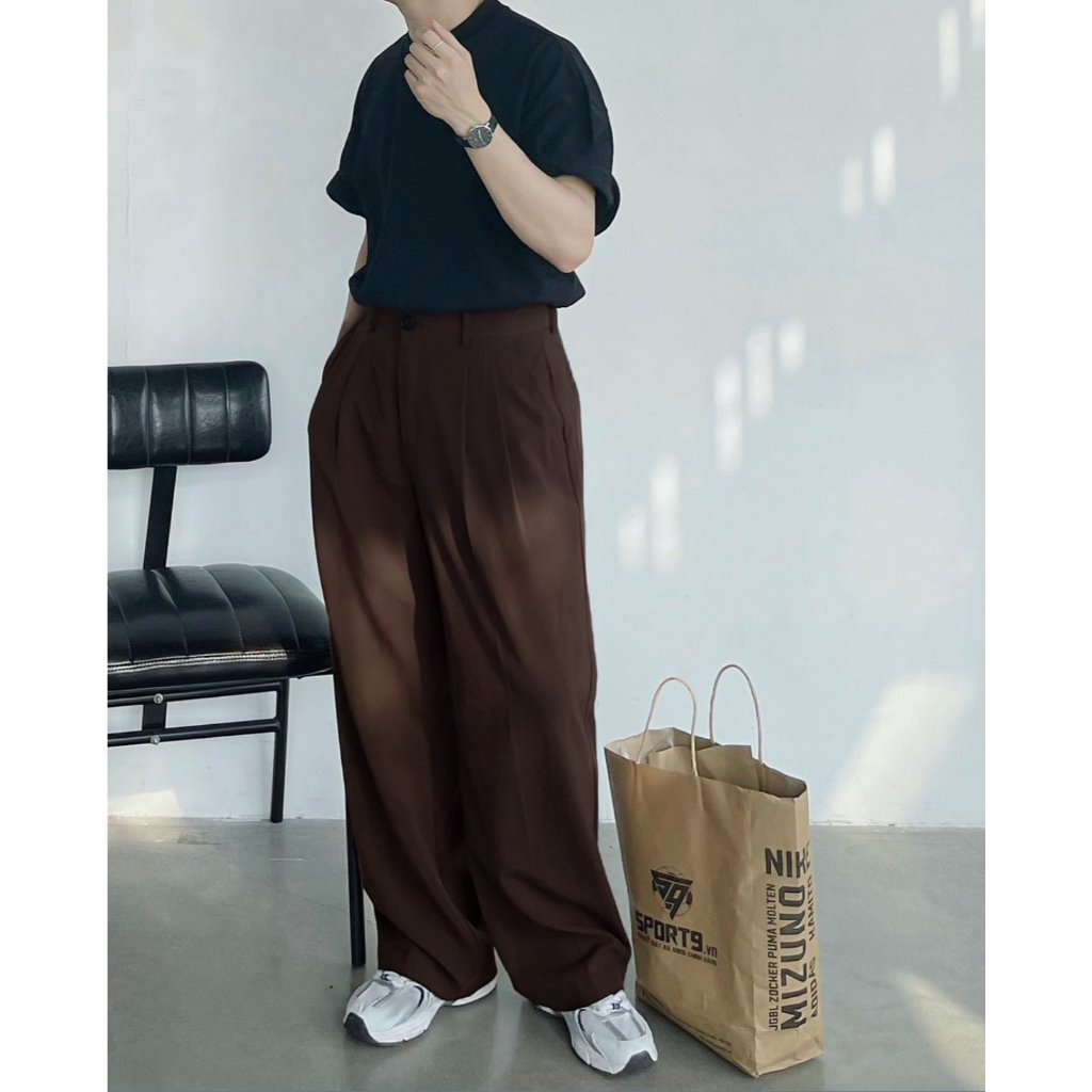 Quần Ống Rộng Xếp Ly Cạp Mix Nửa Chun RT CLASSY Phong Cách Hàn Quốc Trẻ Trung
