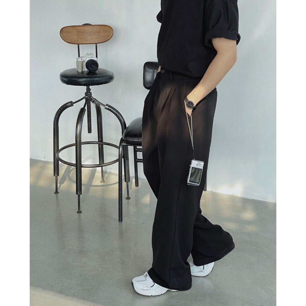 Quần Ống Rộng Xếp Ly Cạp Mix Nửa Chun RT CLASSY Phong Cách Hàn Quốc Trẻ Trung