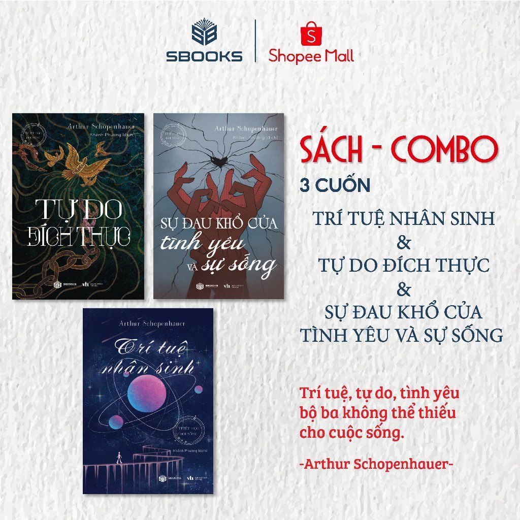 Sách - Combo 3 Cuốn: Trí Tuệ Nhân Sinh + Tự Do Đích Thực + Sự Đau Khổ Của Tình Yêu Và Sự Sống