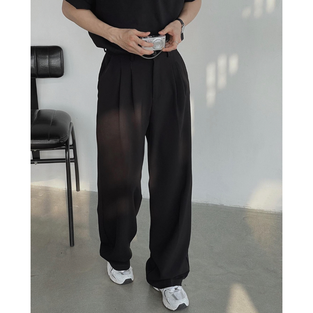 Quần Ống Rộng Xếp Ly Cạp Mix Nửa Chun RT CLASSY Phong Cách Hàn Quốc Trẻ Trung
