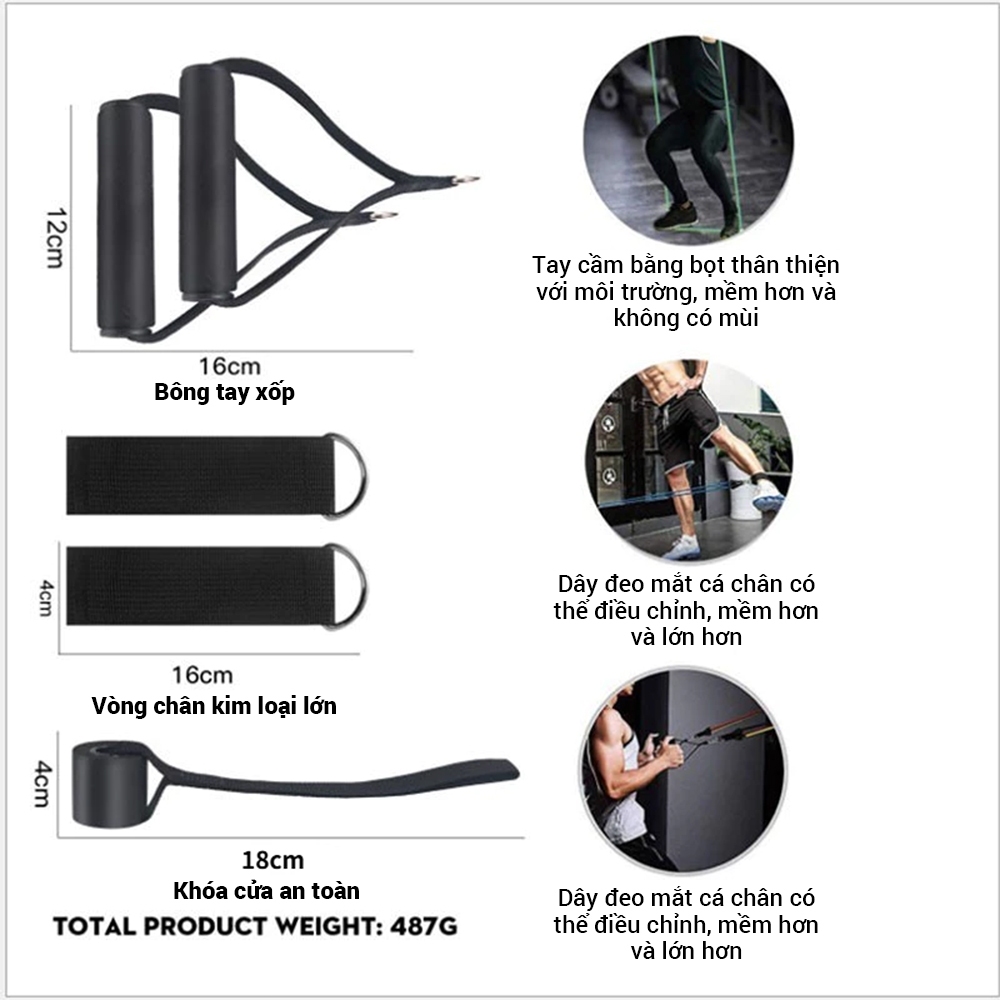 Ảnh OneTwoFit 11 Cái /bộ Dây Kháng Lực Cơ Thể Tập Thể Dục Dây Chống Tập Yoga PilatesThể Dục Thiết Bị 4