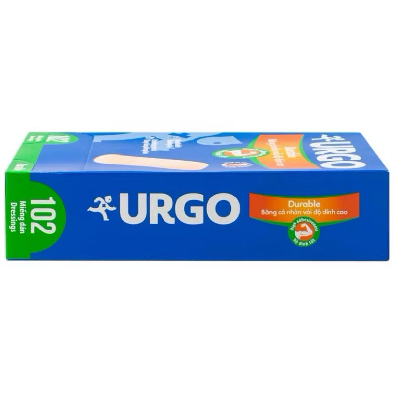 Băng cá nhân Urgo Durable 102 miếng.Băng Urgo Durable cá nhân vải co giãn, thông thoáng