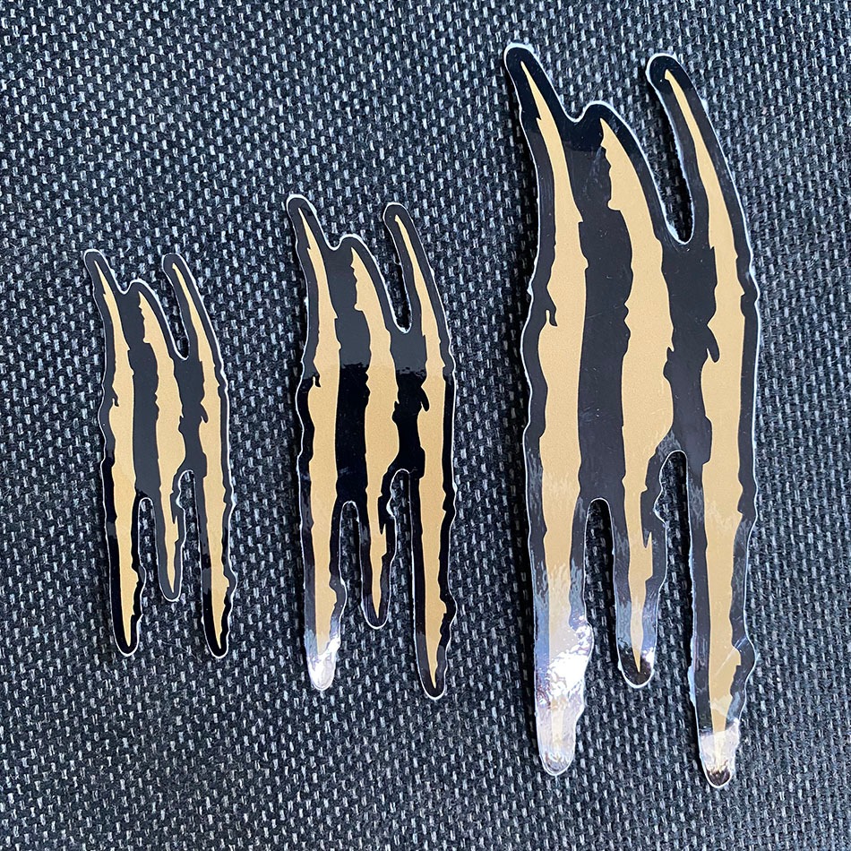 [ Combo 2 Hình ] Vết cào xước MÀU ĐỒNG, hình dán trang trí xe máy, xe ôtô, nón, điện thoại... Decal chống nước