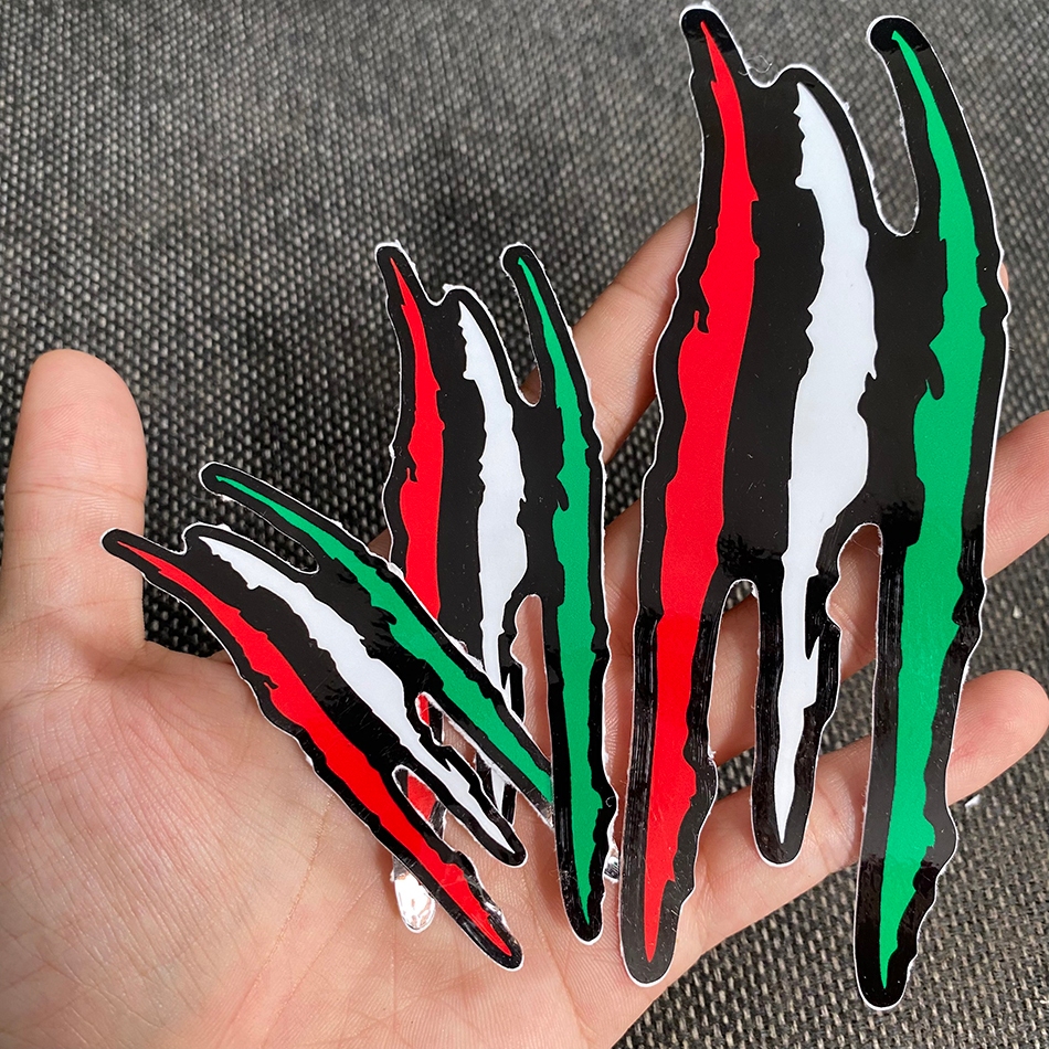 [ Combo 2 Hình ] Vết cào xước 3 màu cờ Ý, hình dán trang trí xe máy, xe ôtô, nón, điện thoại... Decal chống nước