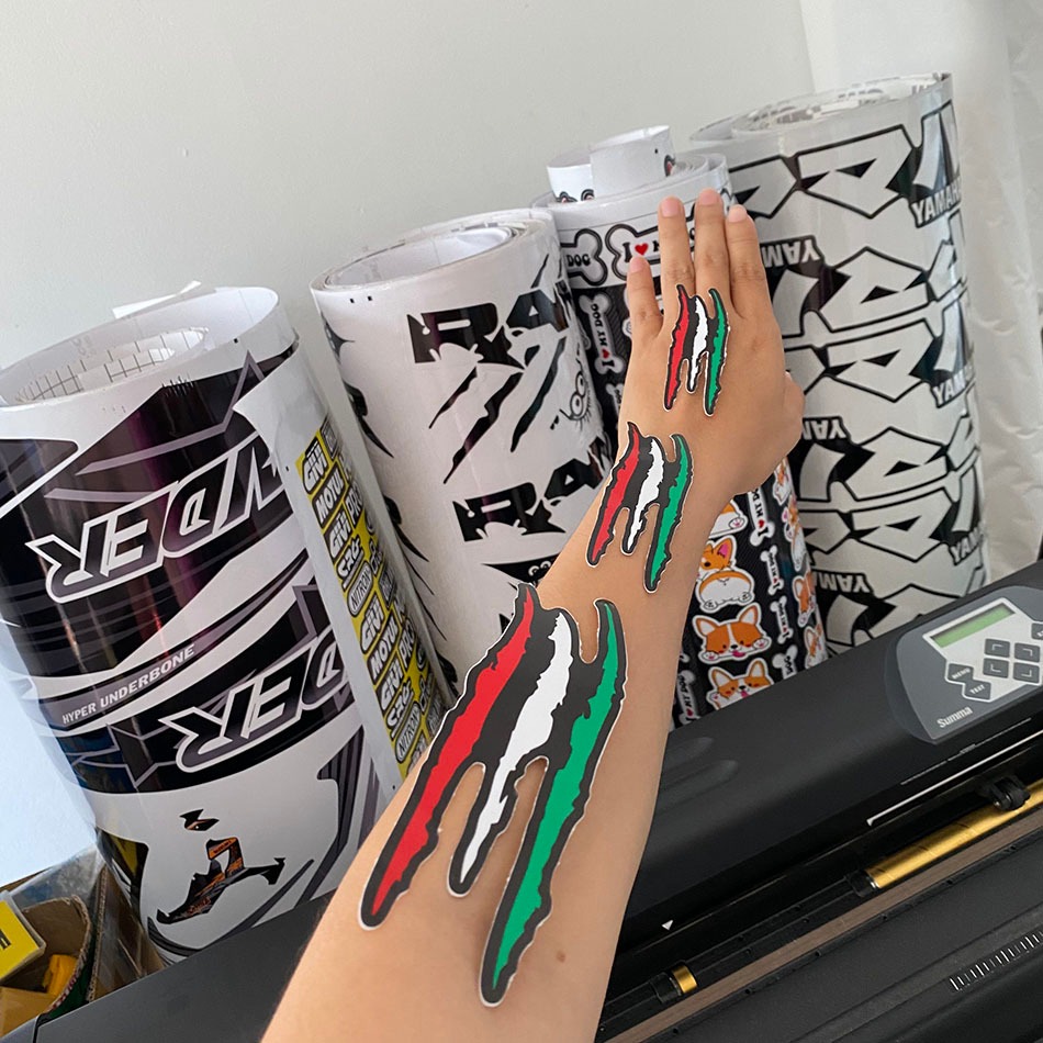 [ Combo 2 Hình ] Vết cào xước 3 màu cờ Ý, hình dán trang trí xe máy, xe ôtô, nón, điện thoại... Decal chống nước