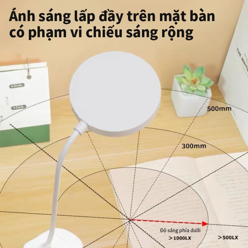 VOVOVA Đèn Học Kẹp Bàn Chống Cận 3 Màu Ánh Sáng Bảo Vệ Mắt Tích Điện đèn bàn học đèn led mini | BigBuy360 - bigbuy360.vn