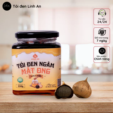 Tỏi đen ngâm mật ong Linh An - tỏi đen cao cấp, thượng hạng - 550g