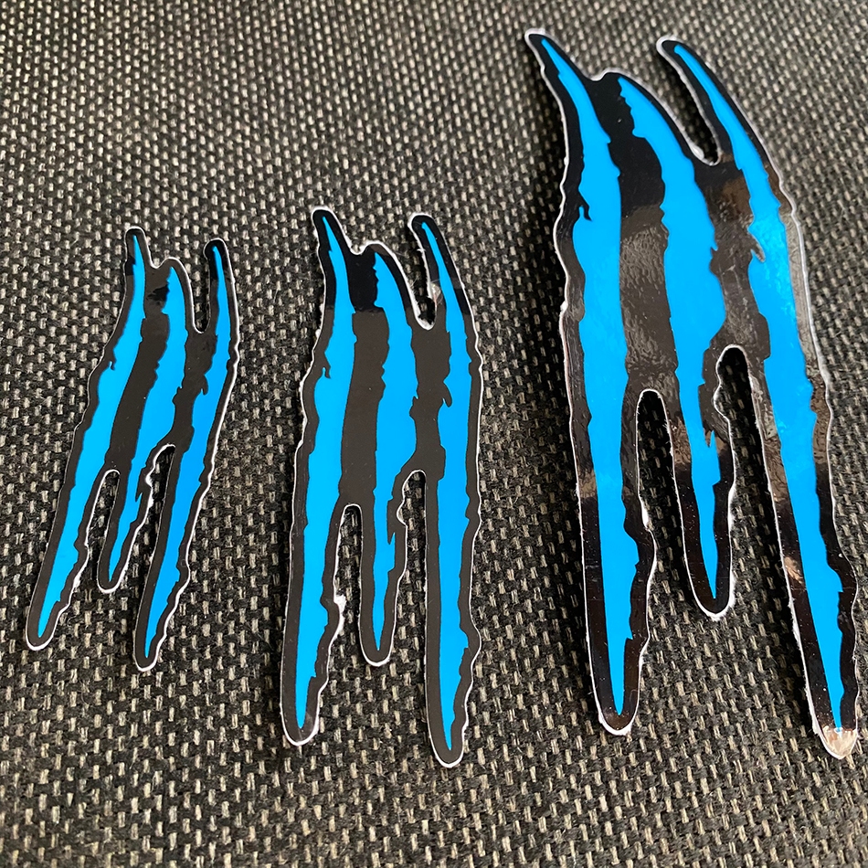 [ Combo 2 Hình ] Vết cào xước XANH DA TRỜI, hình dán trang trí xe máy, xe ôtô, nón, điện thoại... Decal chống nước