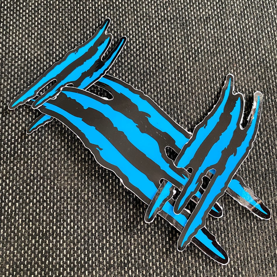 [ Combo 2 Hình ] Vết cào xước XANH DA TRỜI, hình dán trang trí xe máy, xe ôtô, nón, điện thoại... Decal chống nước