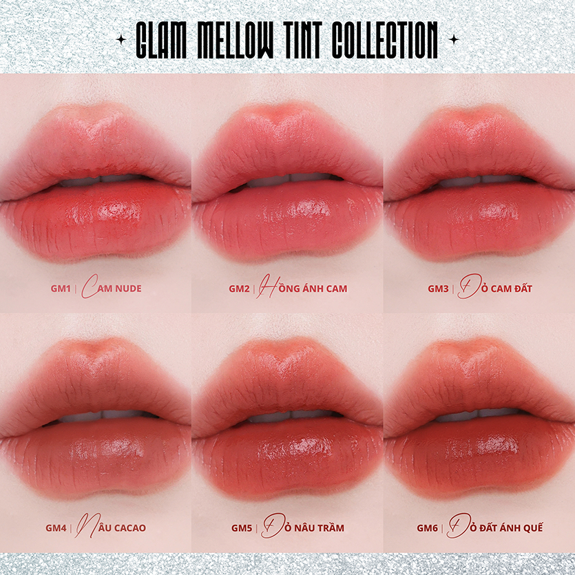 Ảnh [GLAM EDITION] Son Vỏ Bạc Kem Lì Mềm Mịn, Lâu Trôi Merzy The Glam Mellow Tint 4g 4