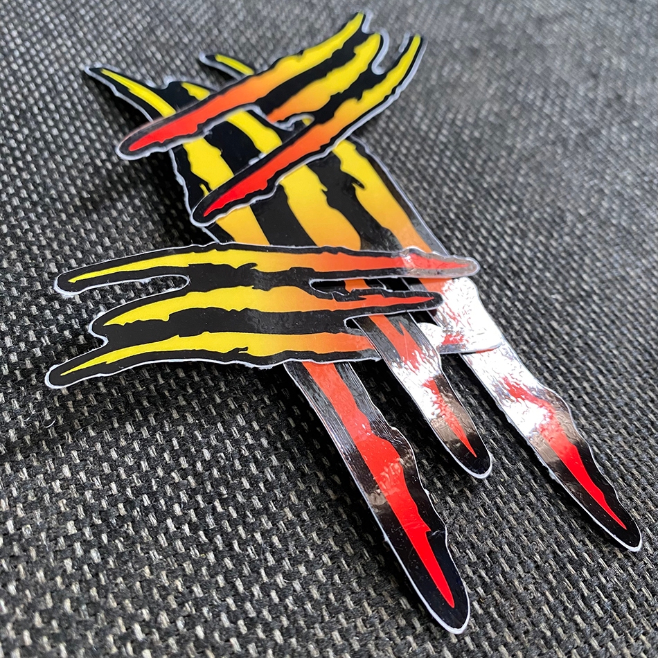 [ Combo 2 Hình ] Vết cào xước MÀU VÀNG ĐỎ, hình dán trang trí xe máy, xe ôtô, nón, điện thoại... Decal chống nước