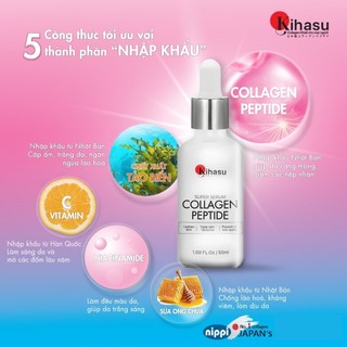 Combo 3 Serum KIHASU Collagen Hỗ Trợ Giảm Mụn, Làm Đều Màu Da 50ML