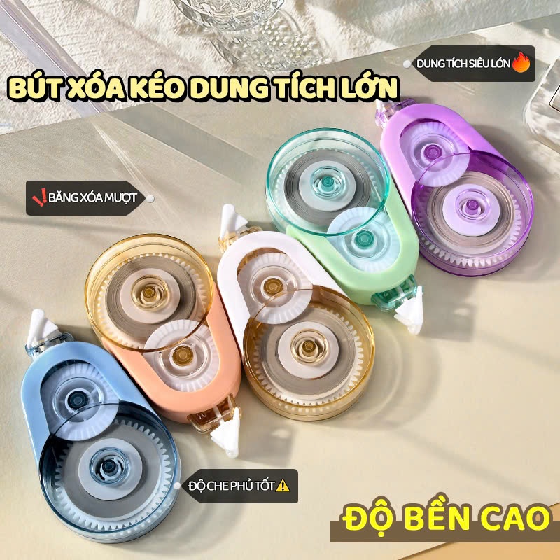 Bút Xóa Kéo Mini Cute Lõi Bút Xóa Thiết Kế Thông Minh Không Gây Tiếng Động