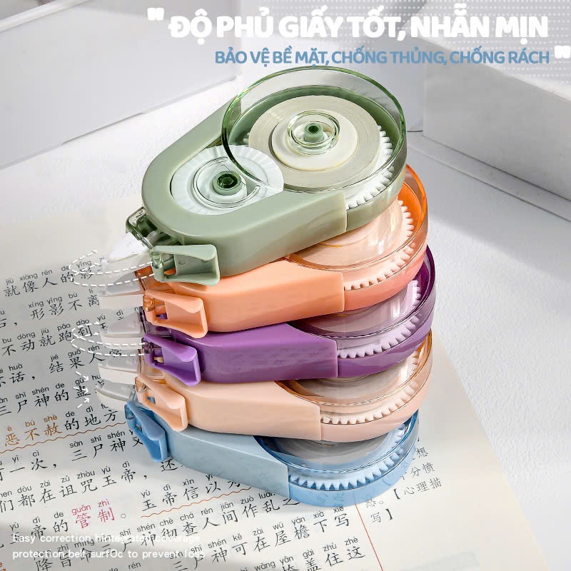 Bút Xóa Kéo Mini Cute Lõi Bút Xóa Thiết Kế Thông Minh Không Gây Tiếng Động
