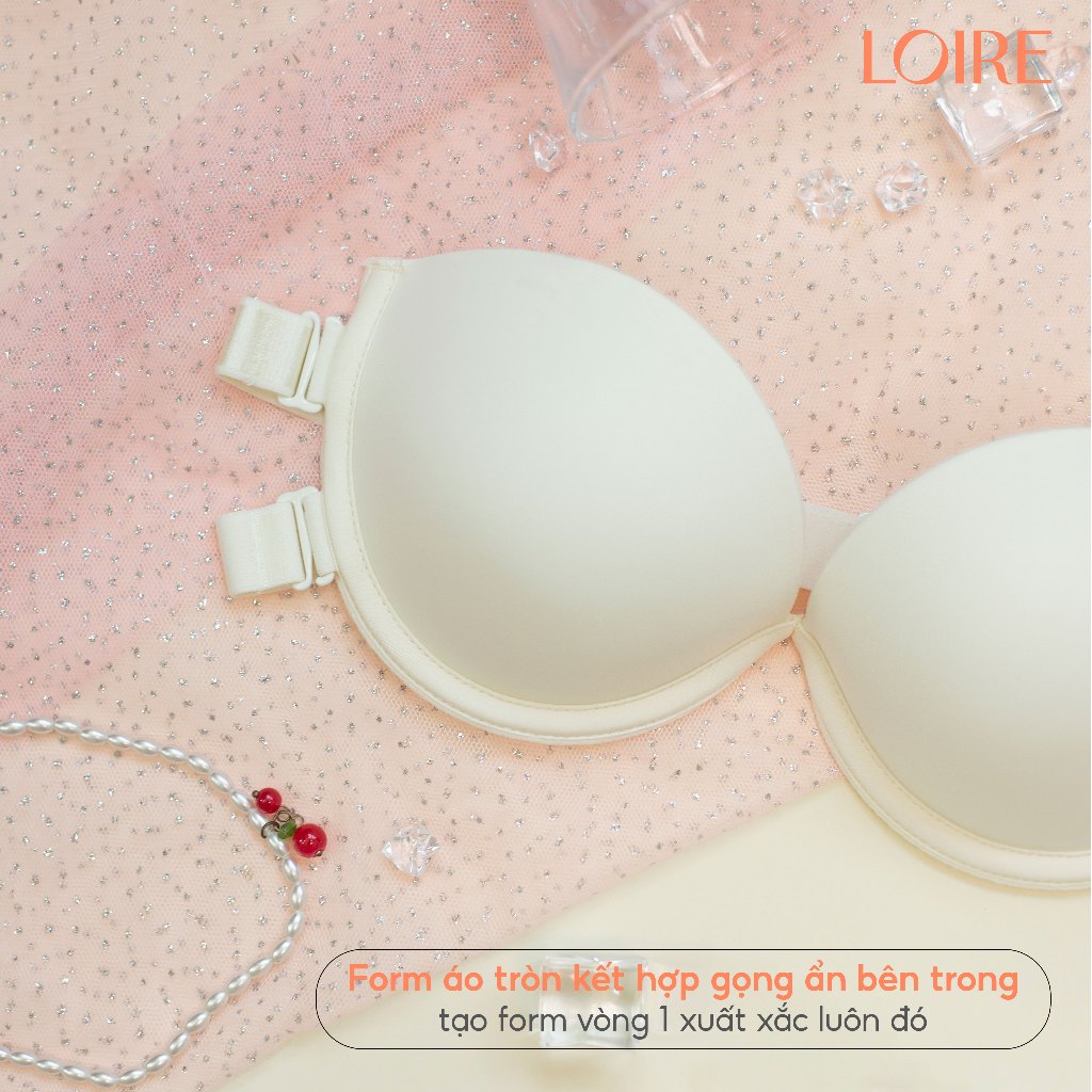 Ảnh Áo Quây Đệm Dày 2cm Nâng Ngực Dây Lưng Thun Kép Giữ Chắc Chống Tụt Tặng Dây Trong Suốt Loirechic BRQ06 4