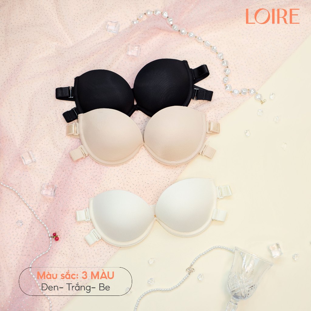 Ảnh Áo Quây Đệm Dày 2cm Nâng Ngực Dây Lưng Thun Kép Giữ Chắc Chống Tụt Tặng Dây Trong Suốt Loirechic BRQ06 3