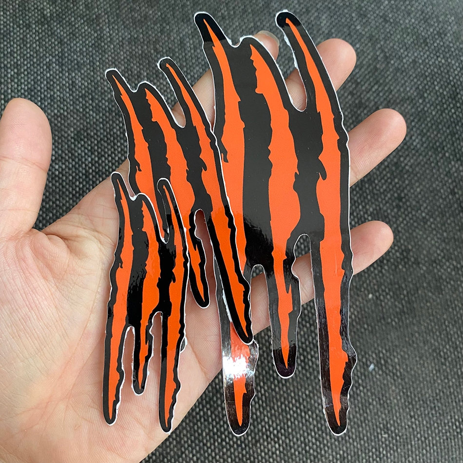 [ Combo 2 Hình ] Vết cào xước MÀU CAM, hình dán trang trí xe máy, xe ôtô, nón, điện thoại... Decal chống nước