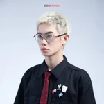 Gọng kính tròn nam nữ DOKCRAZY NOVA Hợp Kim dáng tròn phù hợp mặt nhỏ,chống ánh sáng xanh,tia UV400 — ảnh 8