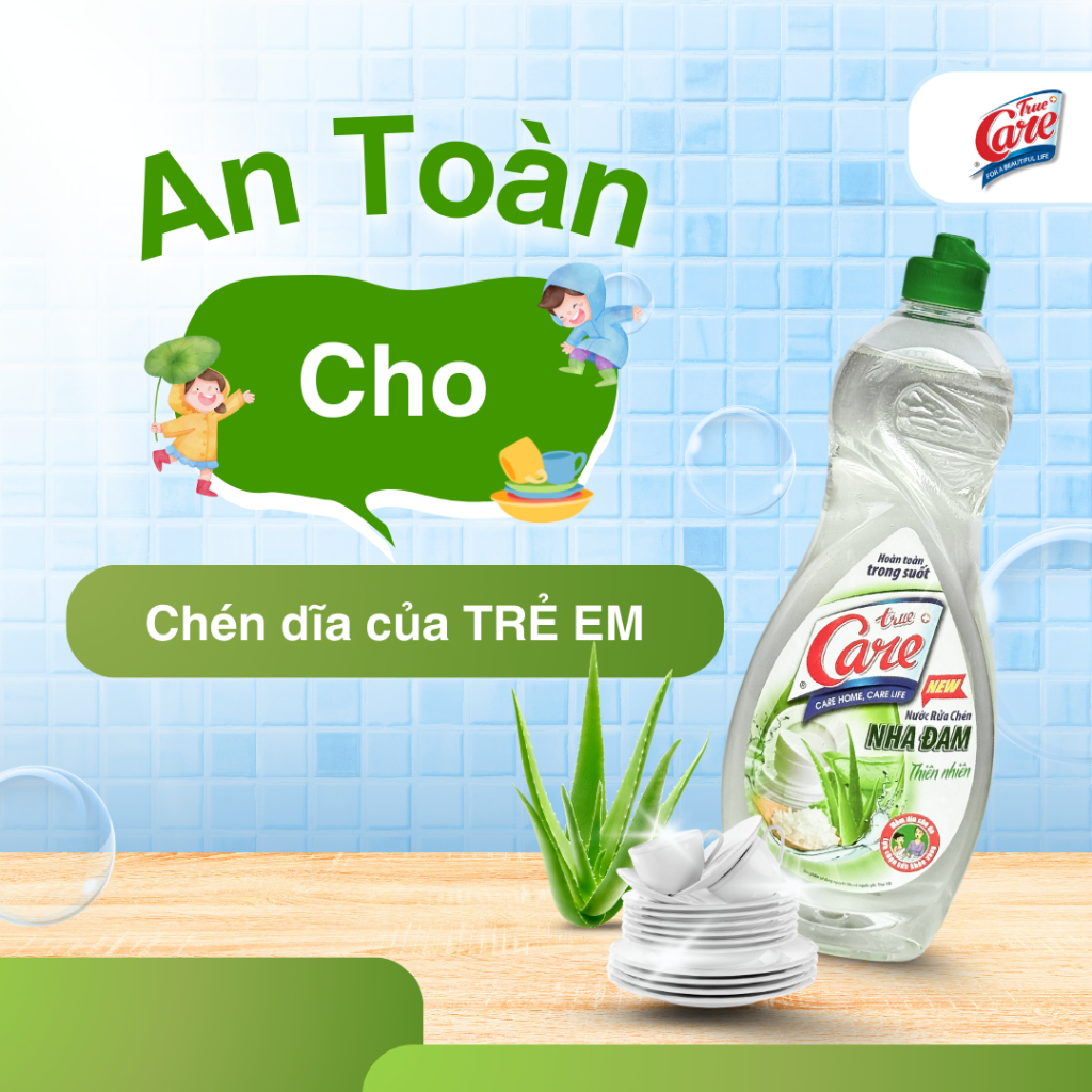 [HD] [COMBO 1.5kg] Nước Rửa Chén True Care Nha Đam - Sạch Nhanh, Nhẹ Dịu