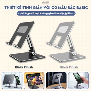 Giá Đỡ i pad, Điện Thoại, i pad Gấp Gọn - Có đệm silicon chống trượt chống xước, hợp kim nhôm cao cấp