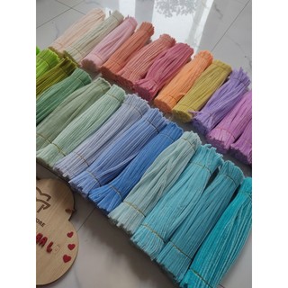 [có sẵn - hỏa tốc hcm] 50/100 sợi Kẽm nhung làm hoa handmade loại 1 lông đều dày mềm mịn nhiều màu bảng màu mới ANGIHOME