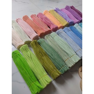 [có sẵn - hỏa tốc hcm] 50/100 sợi Kẽm nhung làm hoa handmade loại 1 lông đều dày mềm mịn nhiều màu bảng màu mới ANGIHOME