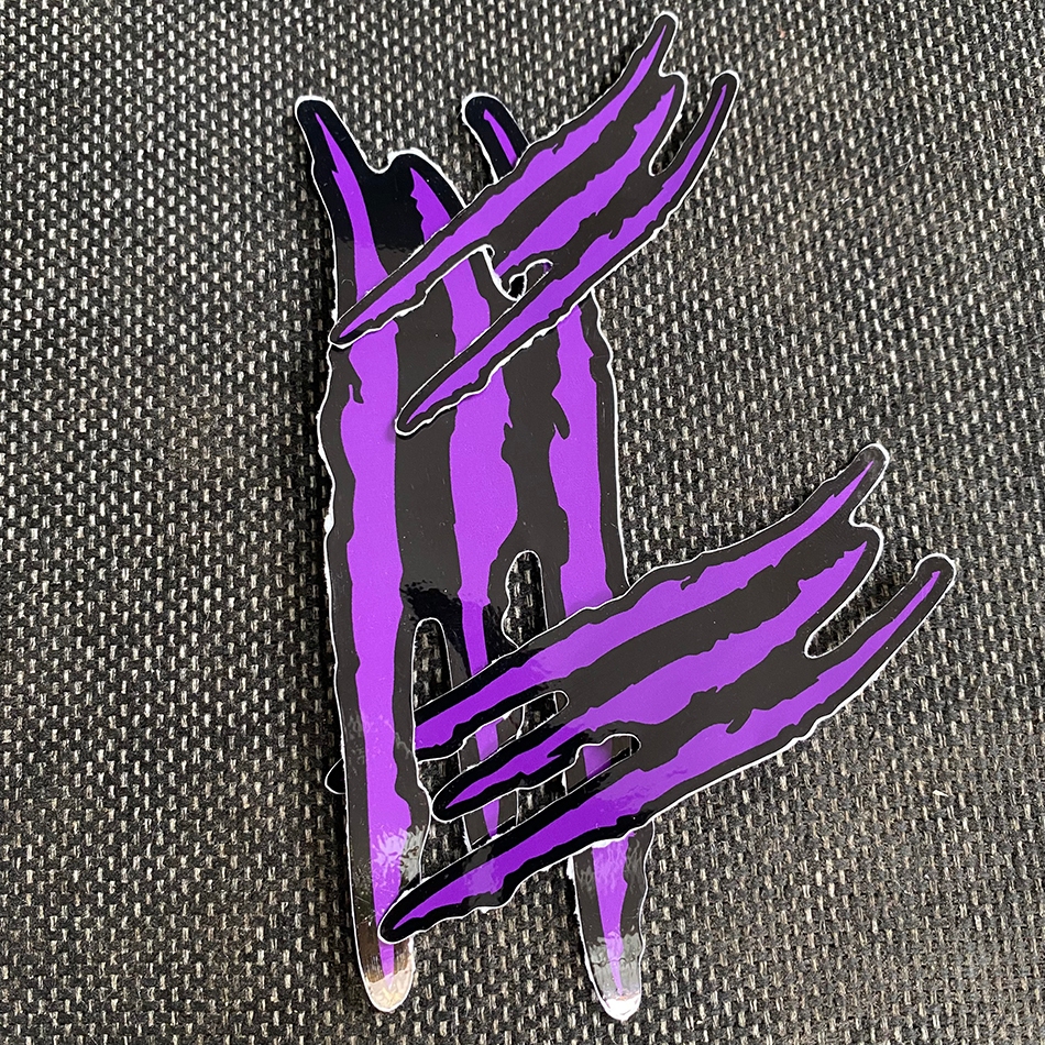 [ Combo 2 Hình ]  Vết cào xước MÀU TÍM, hình dán trang trí xe máy, xe ôtô, nón, điện thoại... Decal chống nước