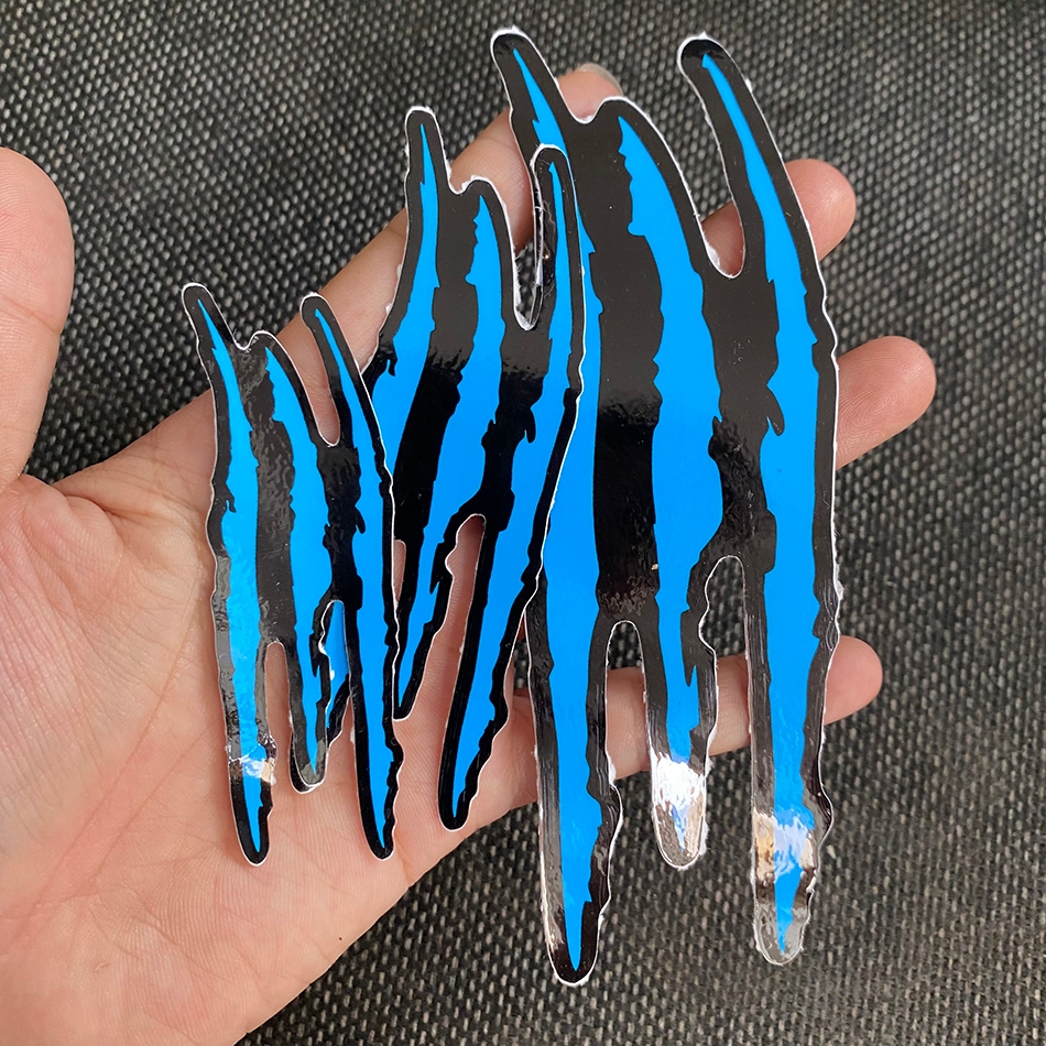 [ Combo 2 Hình ] Vết cào xước XANH DA TRỜI, hình dán trang trí xe máy, xe ôtô, nón, điện thoại... Decal chống nước