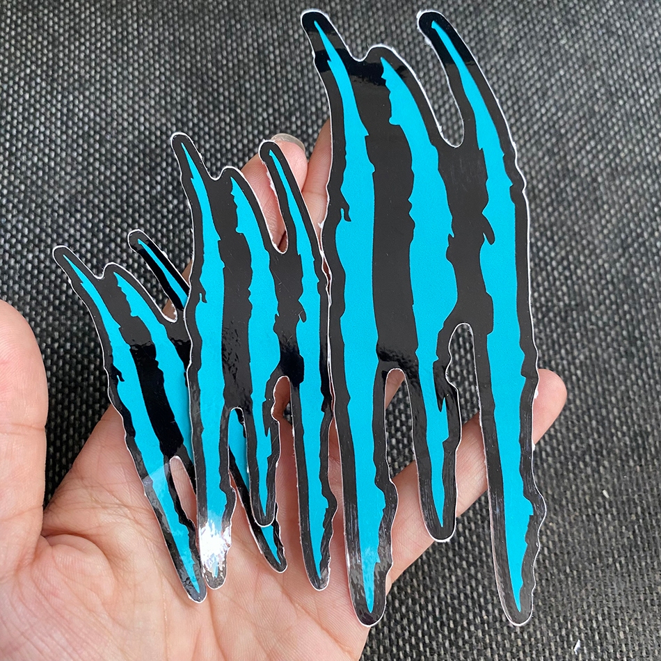 [ Combo 2 Hình ] Vết cào xước XANH NGỌC, hình dán trang trí xe máy, xe ôtô, nón, điện thoại... Decal chống nước