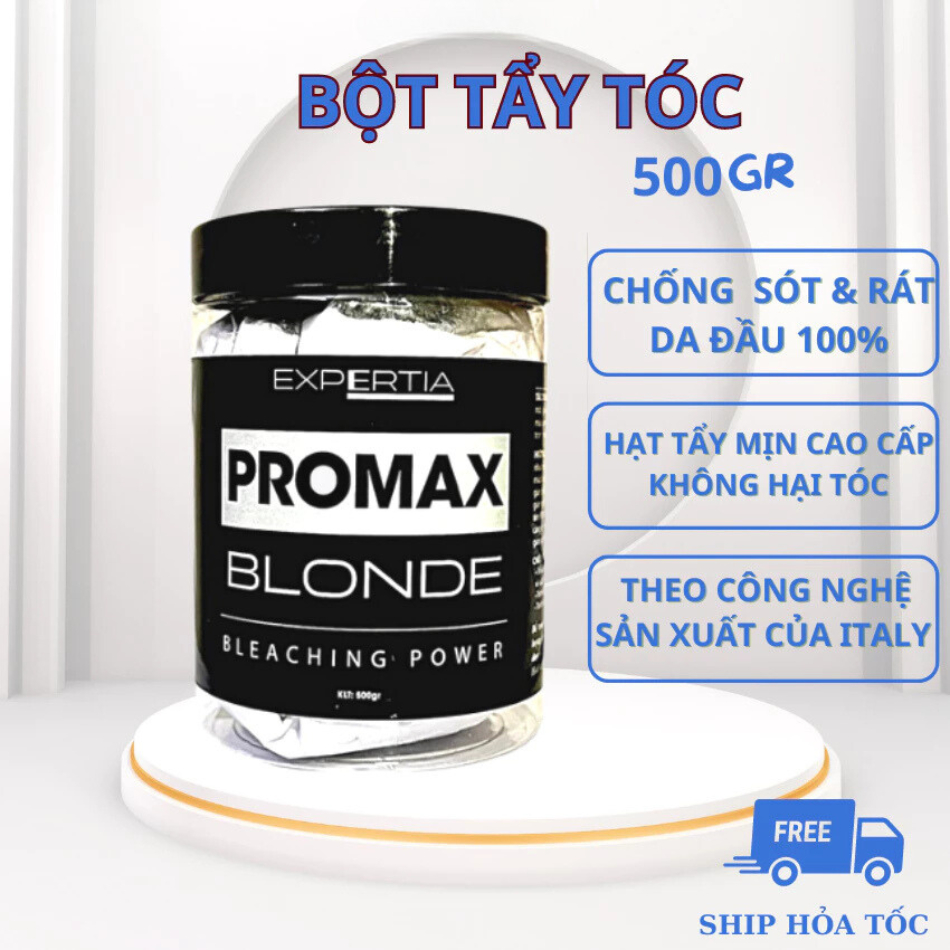 Thuốc tẩy tóc Promax 500gr , Bột tẩy tóc cao cấp không xót da đầu, lên tone nhanh| Trunghair