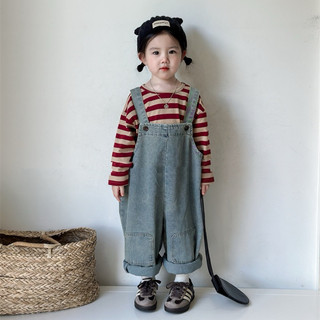 Yếm jean cho bé Batala kids, YẾM BÍ trẻ em dáng bầu 2024 cho bé trai bé gái phom rộng cho bé từ 10-25kg YEMBI