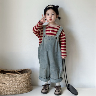 Yếm jean cho bé Batala kids, YẾM BÍ trẻ em dáng bầu 2024 cho bé trai bé gái phom rộng cho bé từ 10-25kg YEMBI
