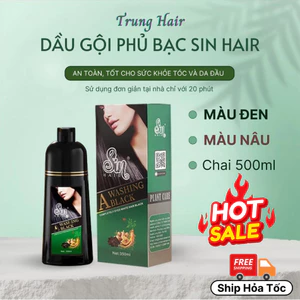 Dầu gội phủ bạc SIN HAIR chính hãng Nhật Bản, giúp phủ bạc tóc và thay đổi màu tóc | Trunghair