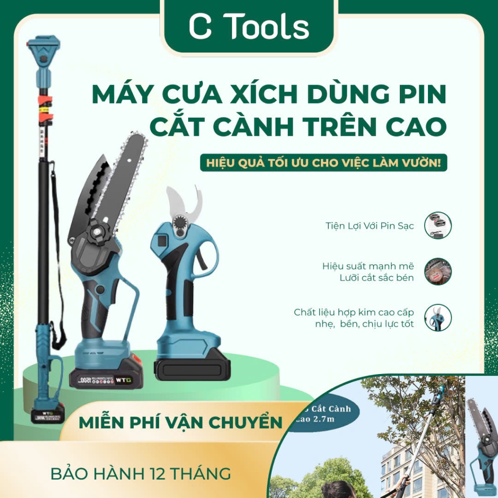 Máy cưa xích | Kéo cắt cành trên cao dùng pin | Cưa máy cầm tay cưa ...