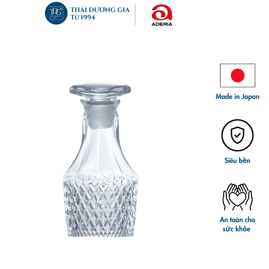 Lọ pha lê đựng nước chấm 160ml Nhật Bản Aderia NT-211
